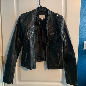 Xhiliration | Black Leather Jacket | Medium